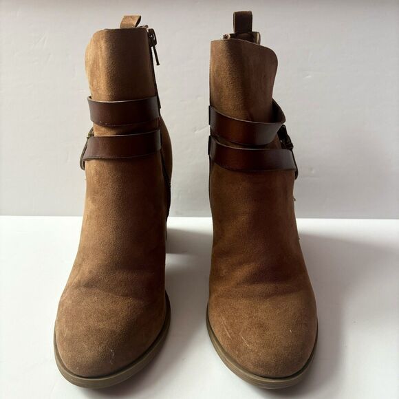 Madden Girl Eliot Dark Tan Ankle Boots Booties Women's Size 8 US Casual Work Fun - Picture 2 of 10